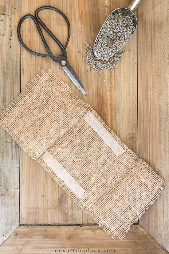 burlap lavender sachets step 4