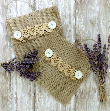 No Sew Burlap Lavender Sachets