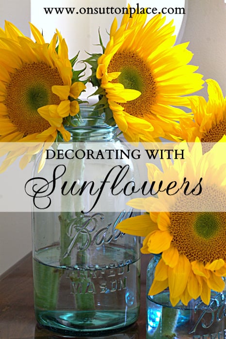 Decorating With Sunflowers On Sutton Place