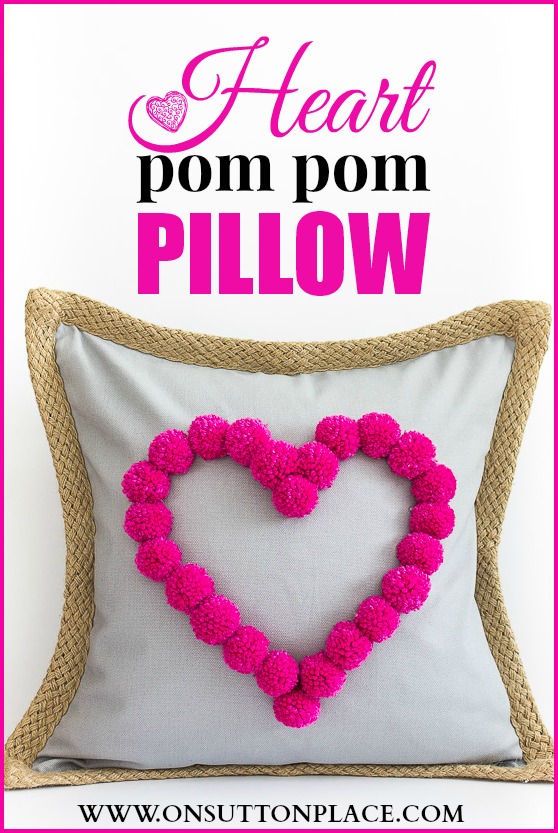 Heart Pom Pom Pillow On Sutton Place