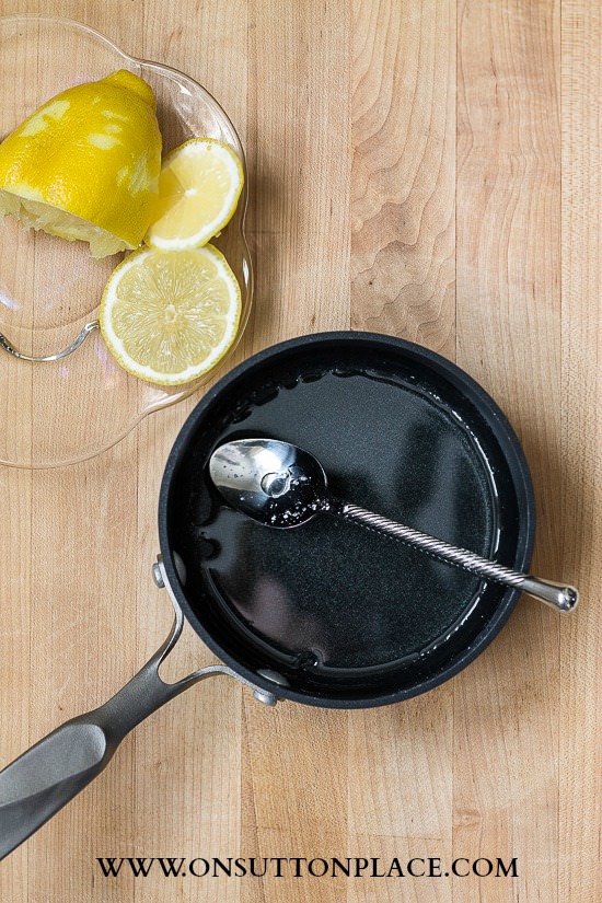 Lemon muffins - simple syrup that is poured over muffins after baking.