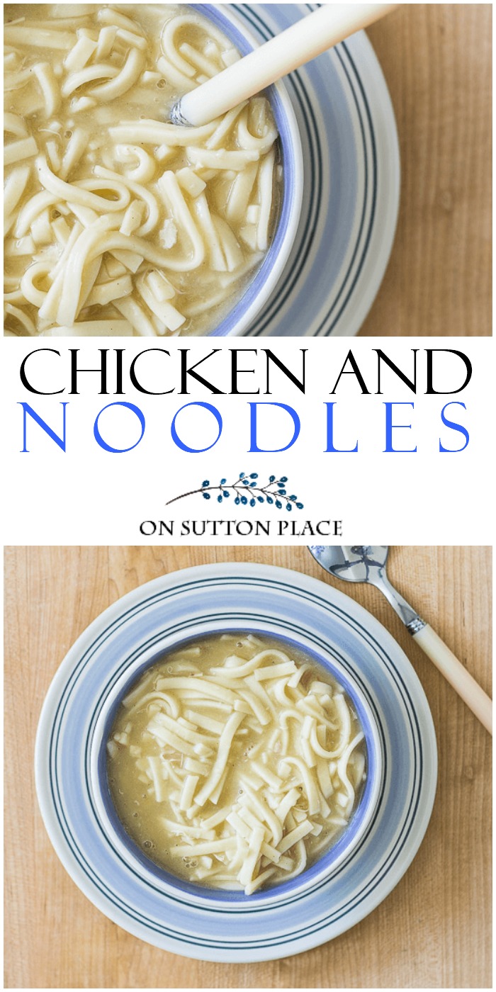 This recipe for Chicken and Noodles is so easy and quick. Make it at the last minute and it tastes like you've been cooking all day! #chicken #chickenrecipe #chickennoodles #noodles