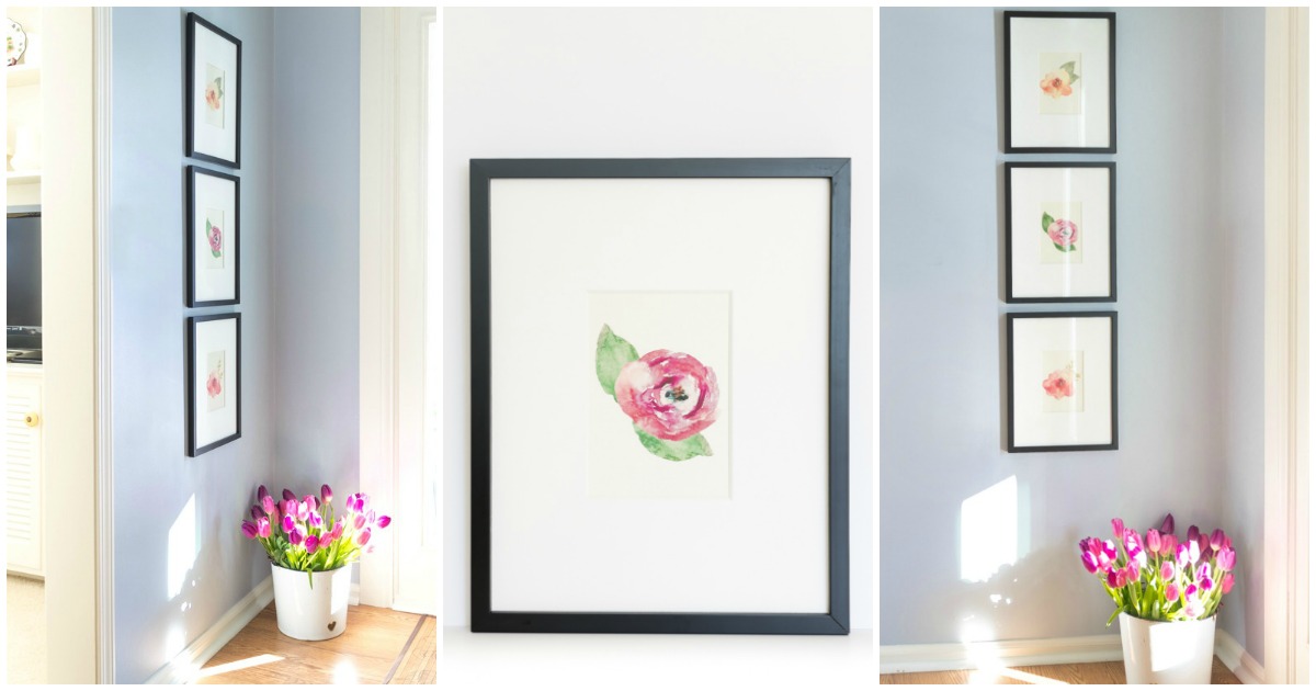 DIY Watercolor Wall Art Easy & Inexpensive! On Sutton Place