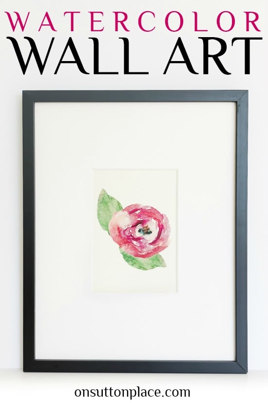 DIY Watercolor Wall Art Easy & Inexpensive! On Sutton Place