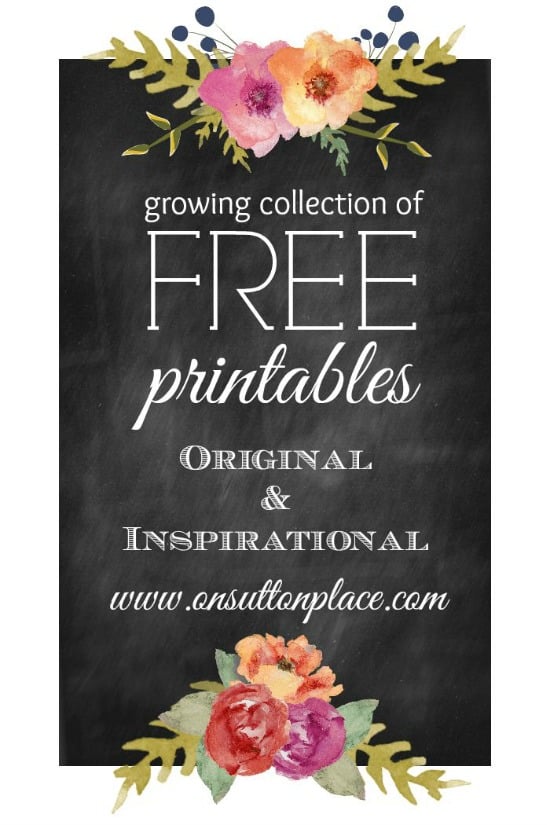 Inspirational Free Printables: Instant Downloads - On Sutton Place