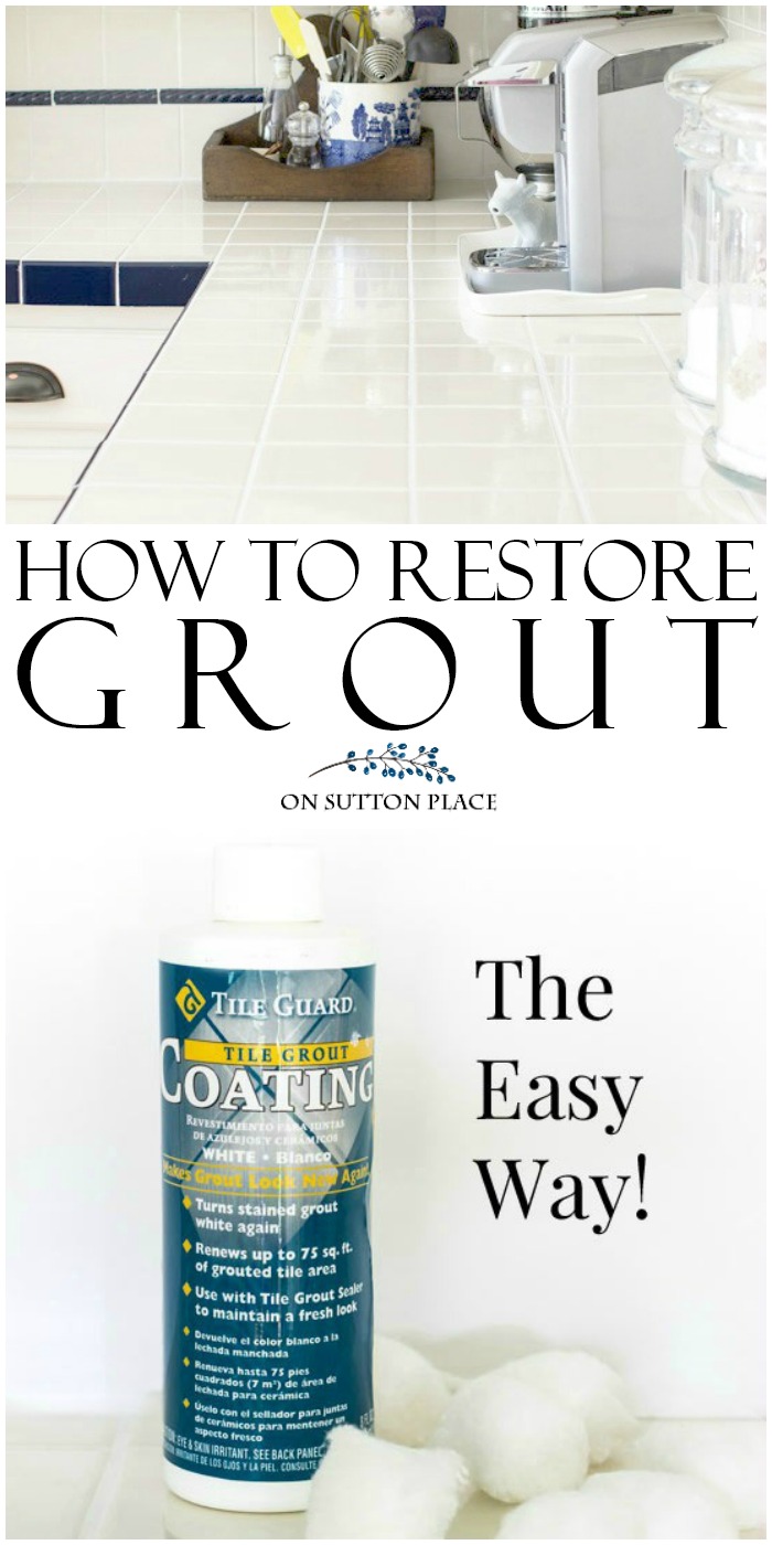 How to Restore Grout: An Update | Easy and inexpensive way to restore light colored grout. Totally DIY, can be done without much mess and quickly.
