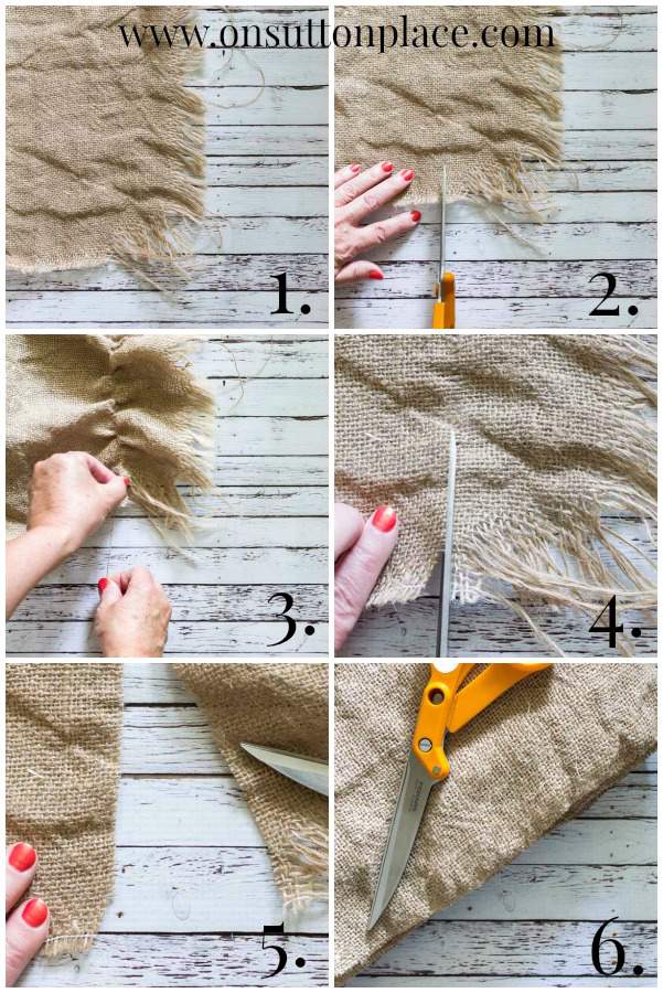 How To Wash Dry And Cut Burlap On Sutton Place