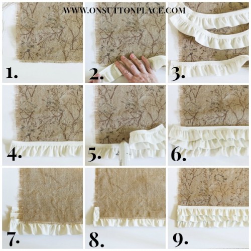 No Sew Burlap Ruffled Runner Tutorial On Sutton Place