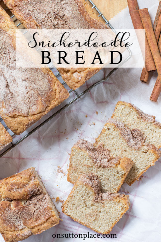 Snickerdoodle Bread Recipe. The perfect homemade baked good for holiday gift giving. Packaging ideas included along with the recipe.