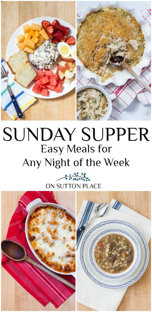 10 Easy Sunday Supper Ideas: Recipes that are hearty, delicious, and easy. Family friendly meal ideas for any night of the week. Includes a free eCookbook!