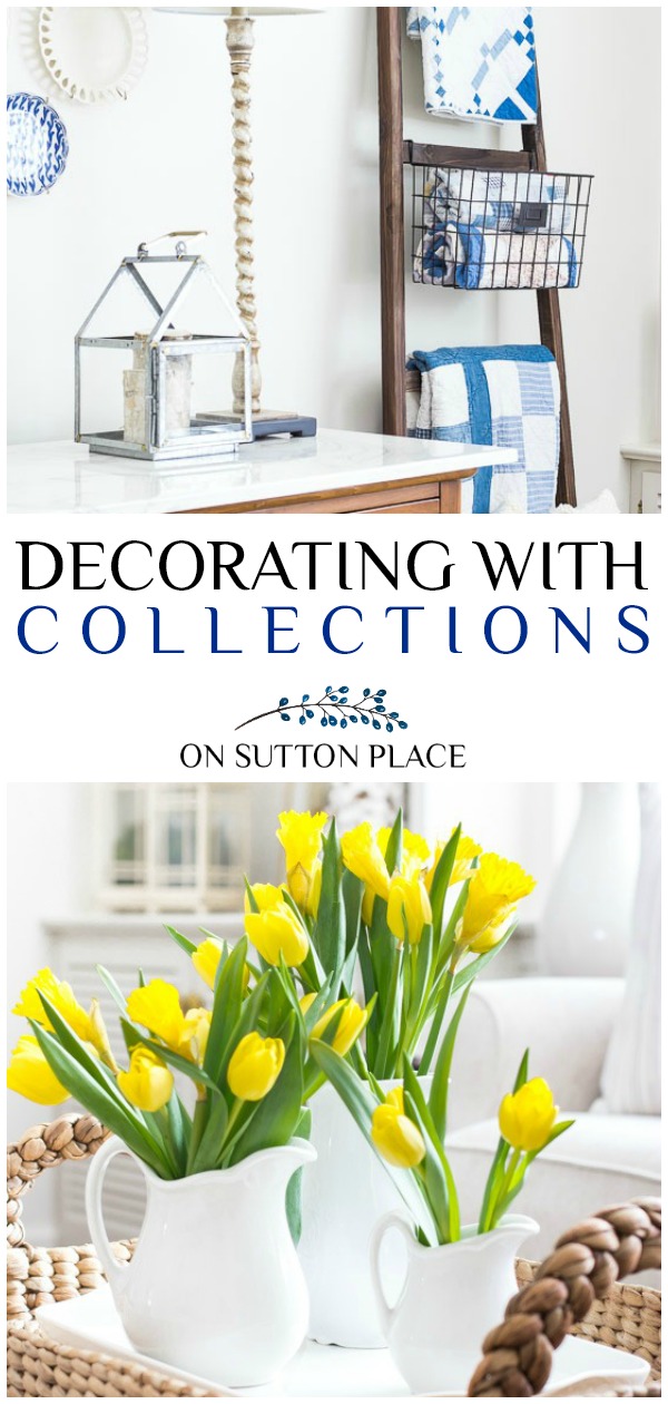 Easy DIY home decor ideas for decorating with collections. Room decor ideas and how to decorate with the things you love.