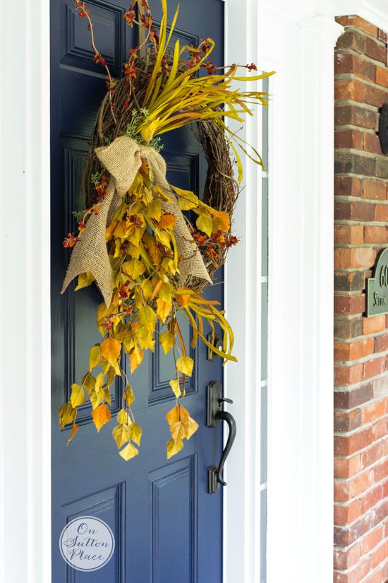 Fall Grapevine Wreath for Front Door Autumn Grapevine -   Fall  grapevine wreaths, Fall grapevine, Wreaths for front door