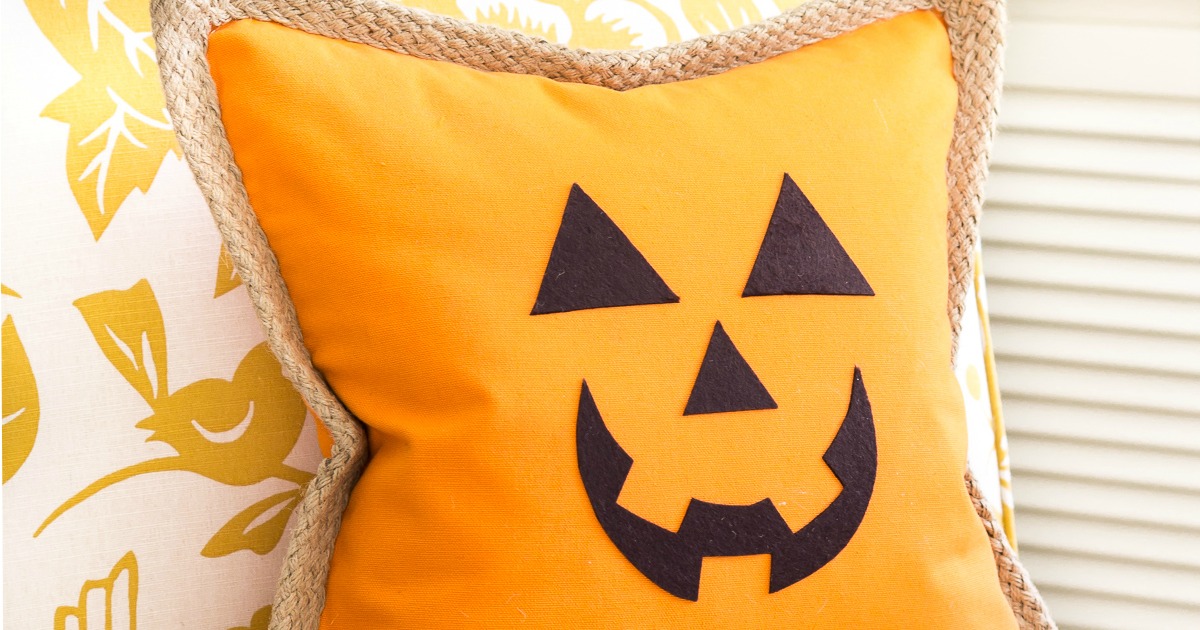 jack o lantern pillow