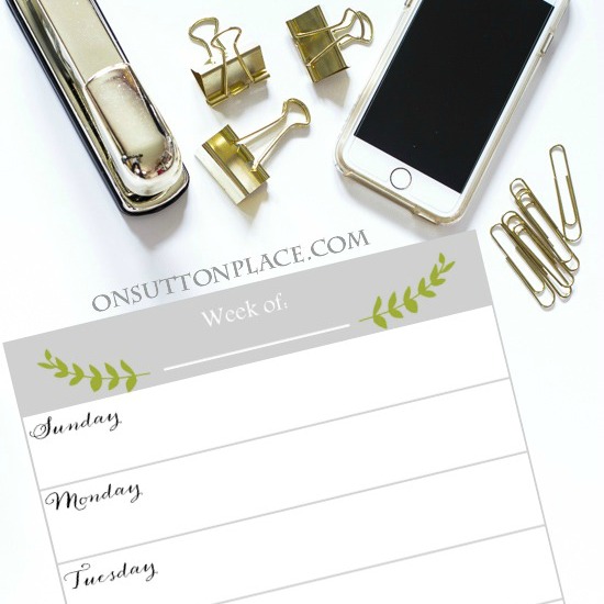 weekly planner free printable on sutton place