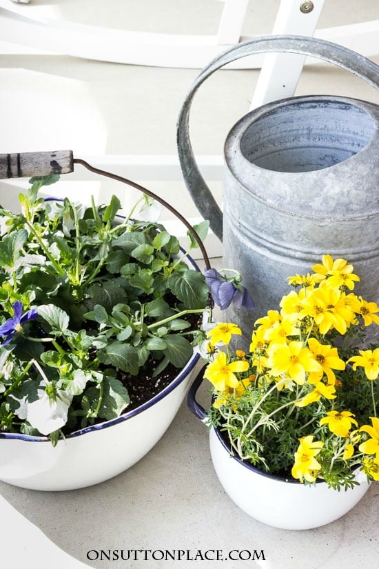 Spring into Summer Porch Refresh | Easy touches of spring that will go right into summer. Ideas and inspiration for your outdoor space.