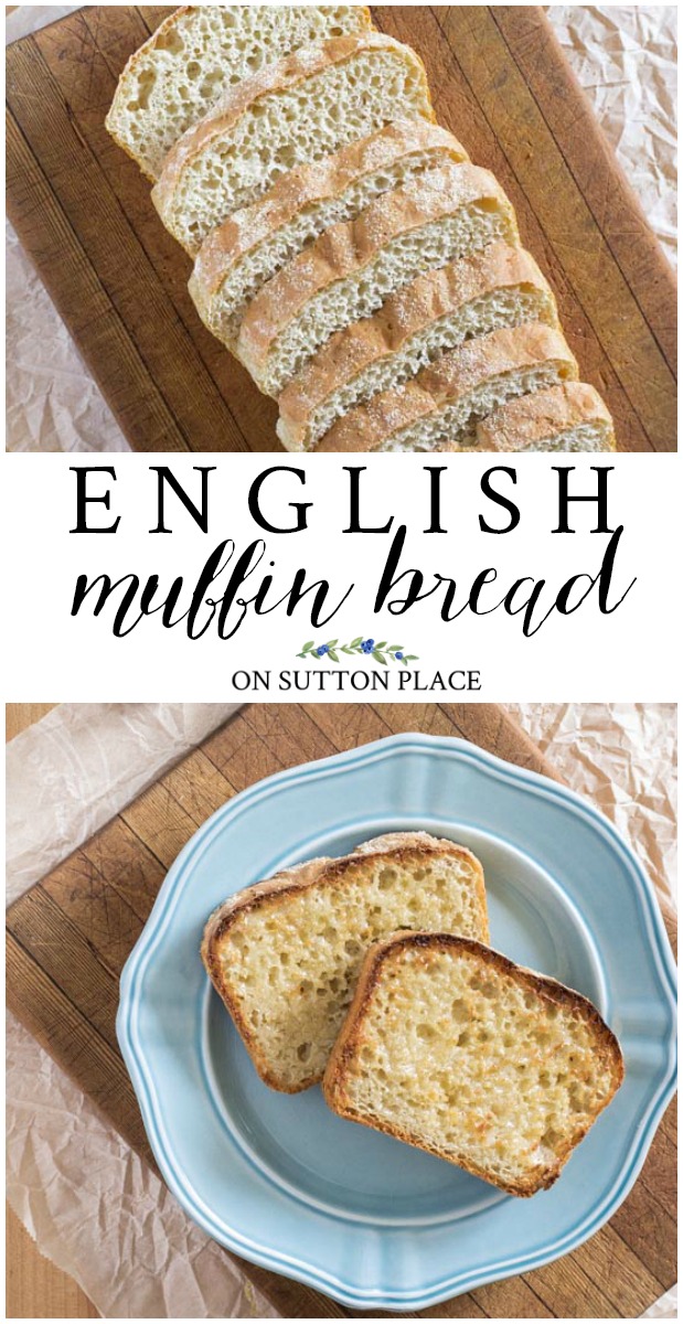 This no knead English Muffin Bread recipe is sure to become a family favorite. Just toast and serve for breakfast or snacks. #recipe #bread #breadrecipe #recipeofthe day #englishmuffins #breakfast #breakfastidea