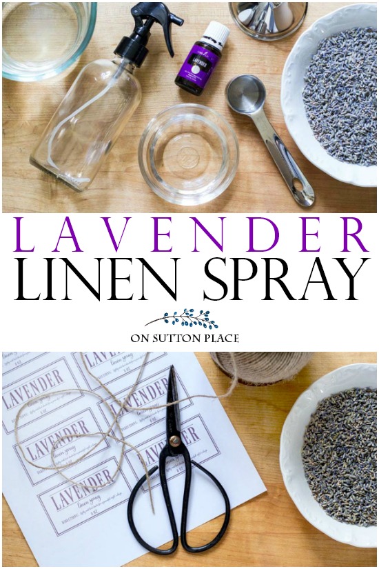 How to Make Lavender Linen Water | Easy, step-by-step directions to make your own all-natural lavender linen spray. Refreshes bedsheets and stored linens.
