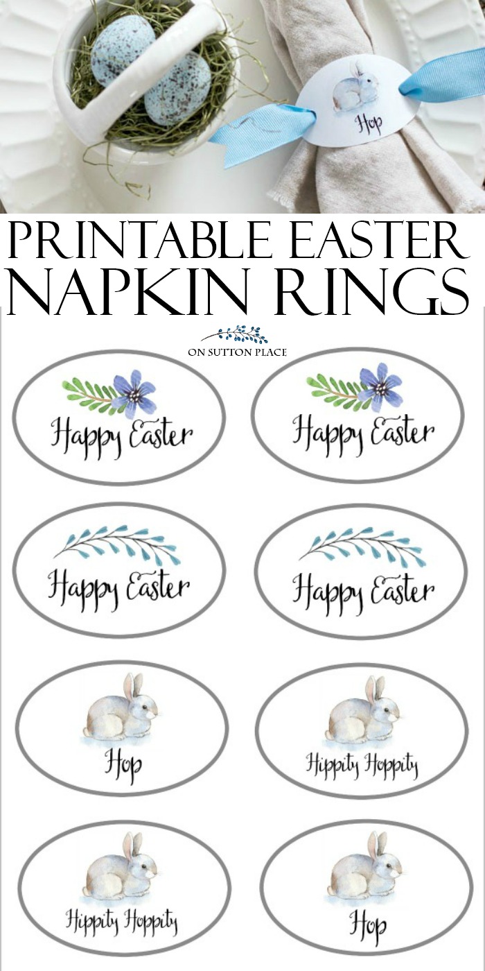 Happy Easter Napkin Rings Free Printable On Sutton Place