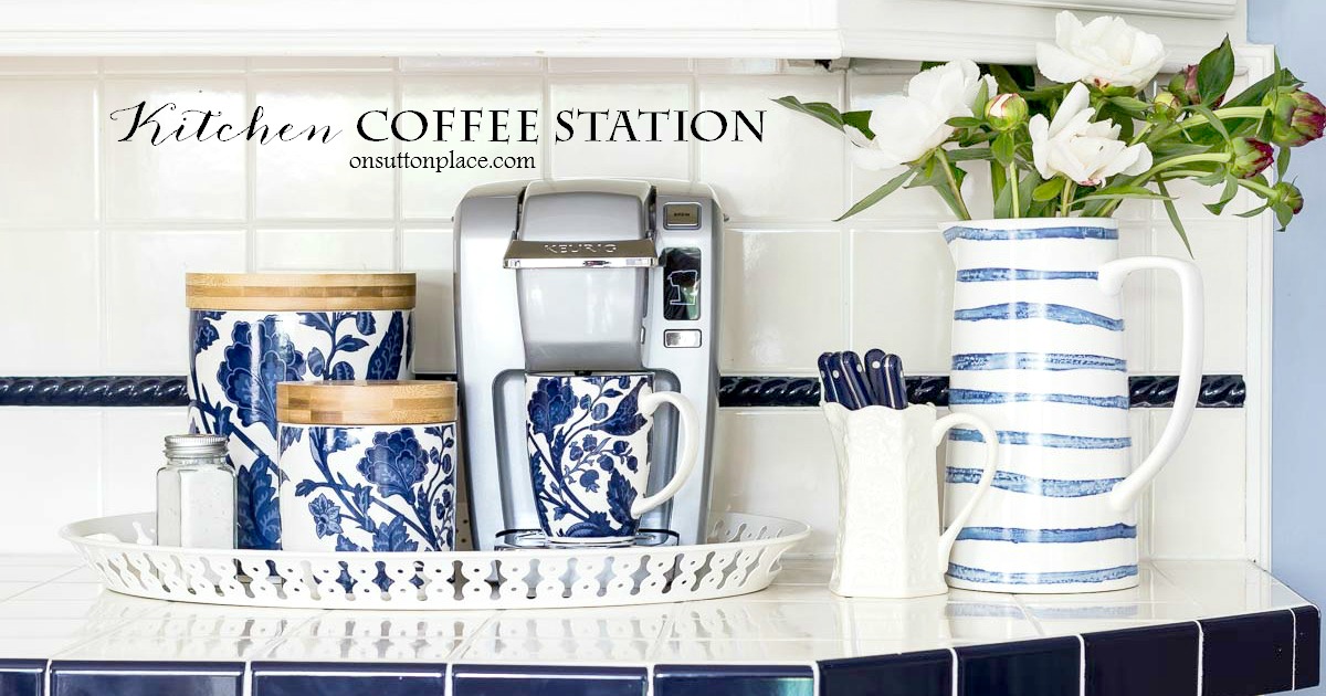 Easy Kitchen Coffee Station Countertop Organization On Sutton Place