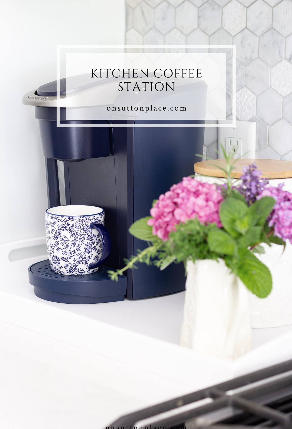 Small Space Kitchen Coffee Station - On Sutton Place