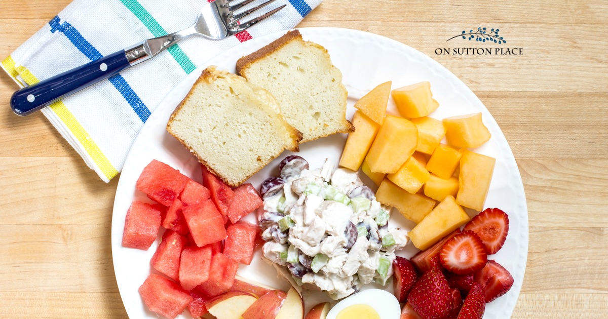 Chicken Salad Fruit Plate An Easy Summer Meal Idea On Sutton Place