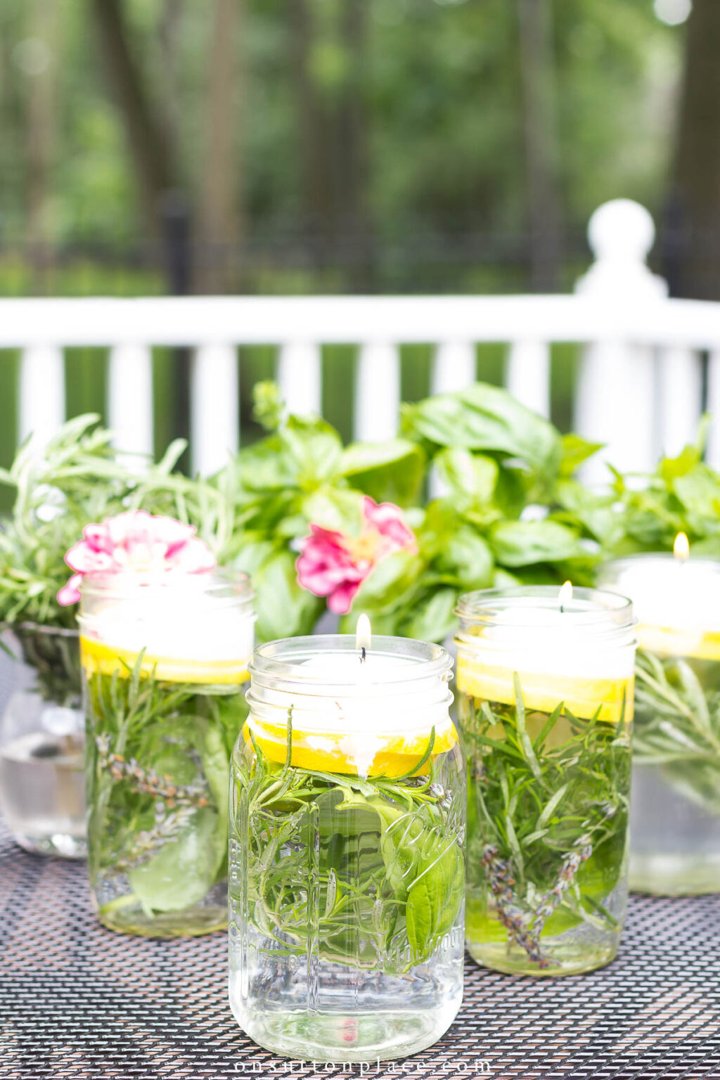 DIY Citronella Candles with Herbs On Sutton Place