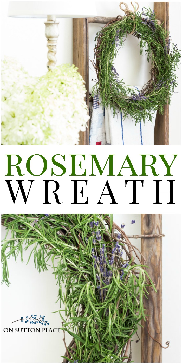 Fresh Rosemary Wreath Tutorial | Super simple steps for making a wreath from fresh rosemary. Anyone can do this! How to make a rosemary wreath. Herb wreath.