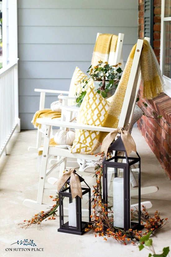 Fall Lantern Porch Decor