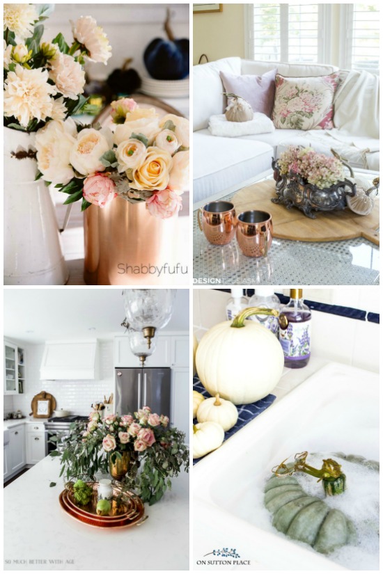 Home Style Saturdays: Soft autumn decor, how to preserve pumpkins & gourds, a master bathroom reveal, fall table setting ideas & more.