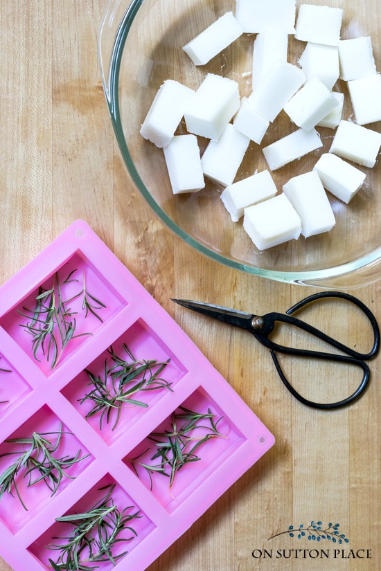DIY Rosemary Mint Soap Recipe Melt and Pour Version On Sutton Place