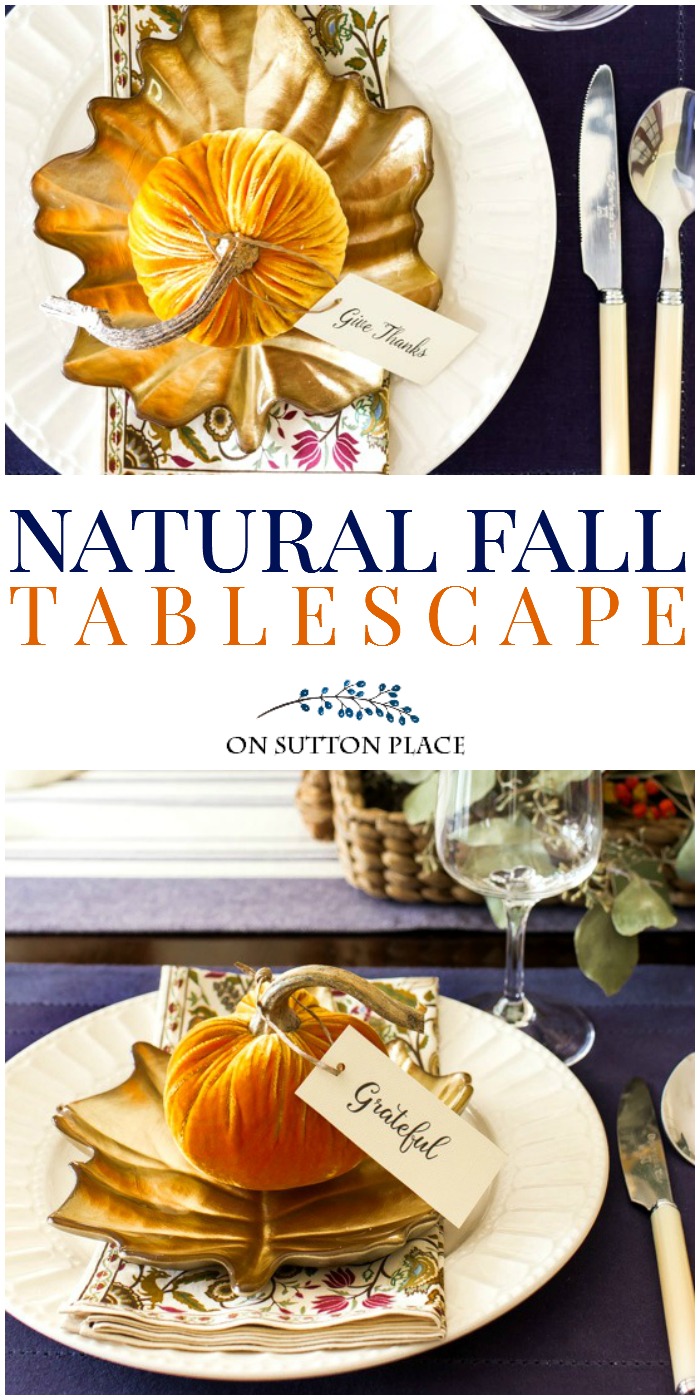 Use these easy fall tablescape ideas for Thanksgiving or autumn gatherings. Place setting ideas & centerpiece inspiration.