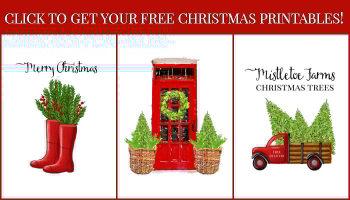 Free Watercolor Farmhouse Christmas Printables