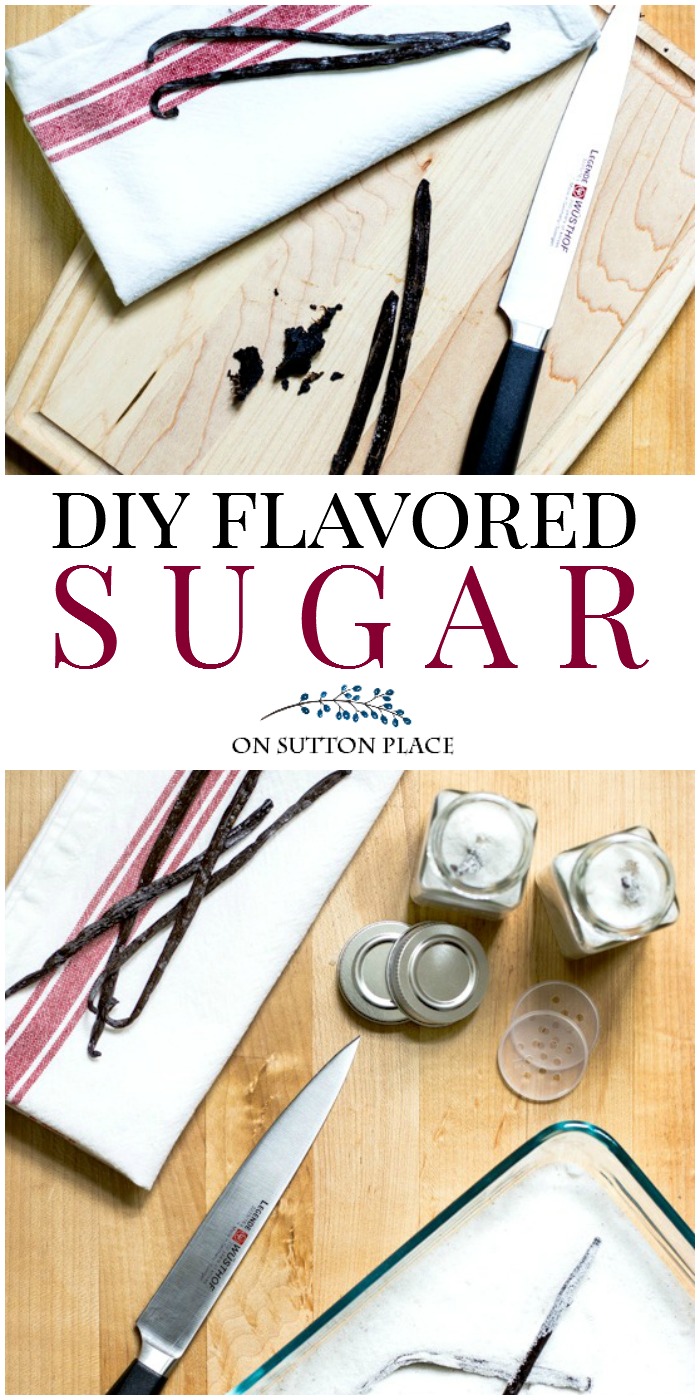 Make these DIY Flavored Sugar Recipes for holiday gift giving. Vanilla Sugar Recipe. Cinnamon Sugar Recipe. Use in drinks and recipes.