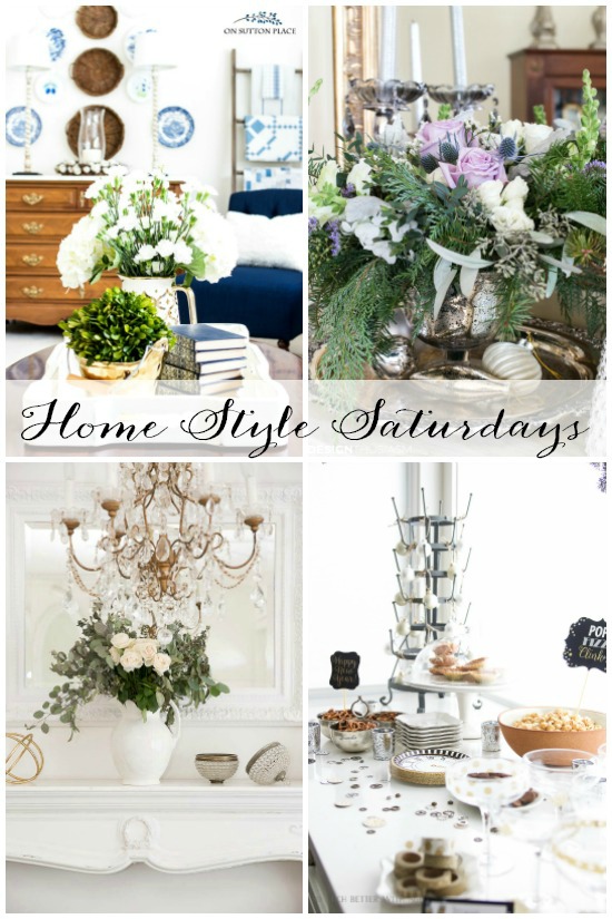 Home Style Saturdays | Winter decorating tips, transitioning to winter decor, New Year's Eve party ideas, party cleanup checklist & more! #winterdecor #winterdecoratingtips