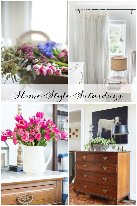 Home Decor Tips | Home Style Saturdays | Marble countertop care, neutral paint color, spring decor, a great curtain hack, DIY orb idea, dough bowl centerpiece and arranging grocery store flowers. #homedecor #homedecortips #neutralpaintcolor #springdecor #flowerarranging