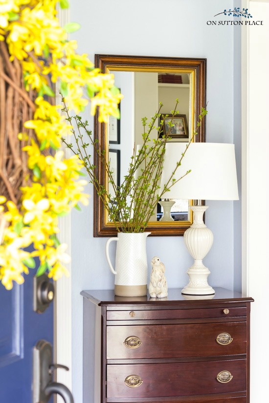 Take my spring home tour for simple decor ideas that will freshen your home and welcome the season. Features fresh flowers and easy farmhouse touches.