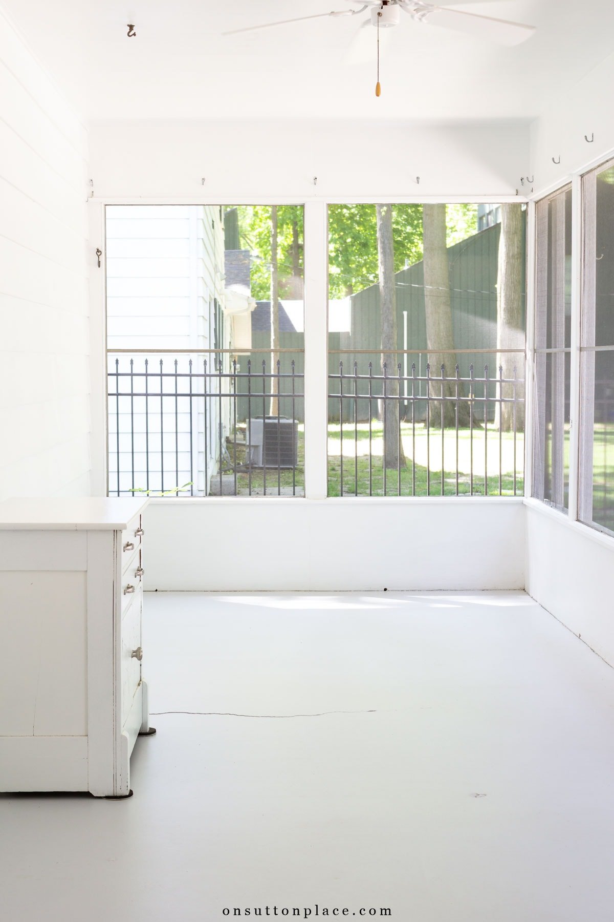 screened in porch blank slate