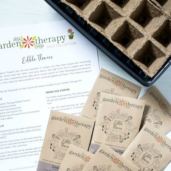 Grow Edible Flowers with a Garden Therapy Kit from GardenTrends