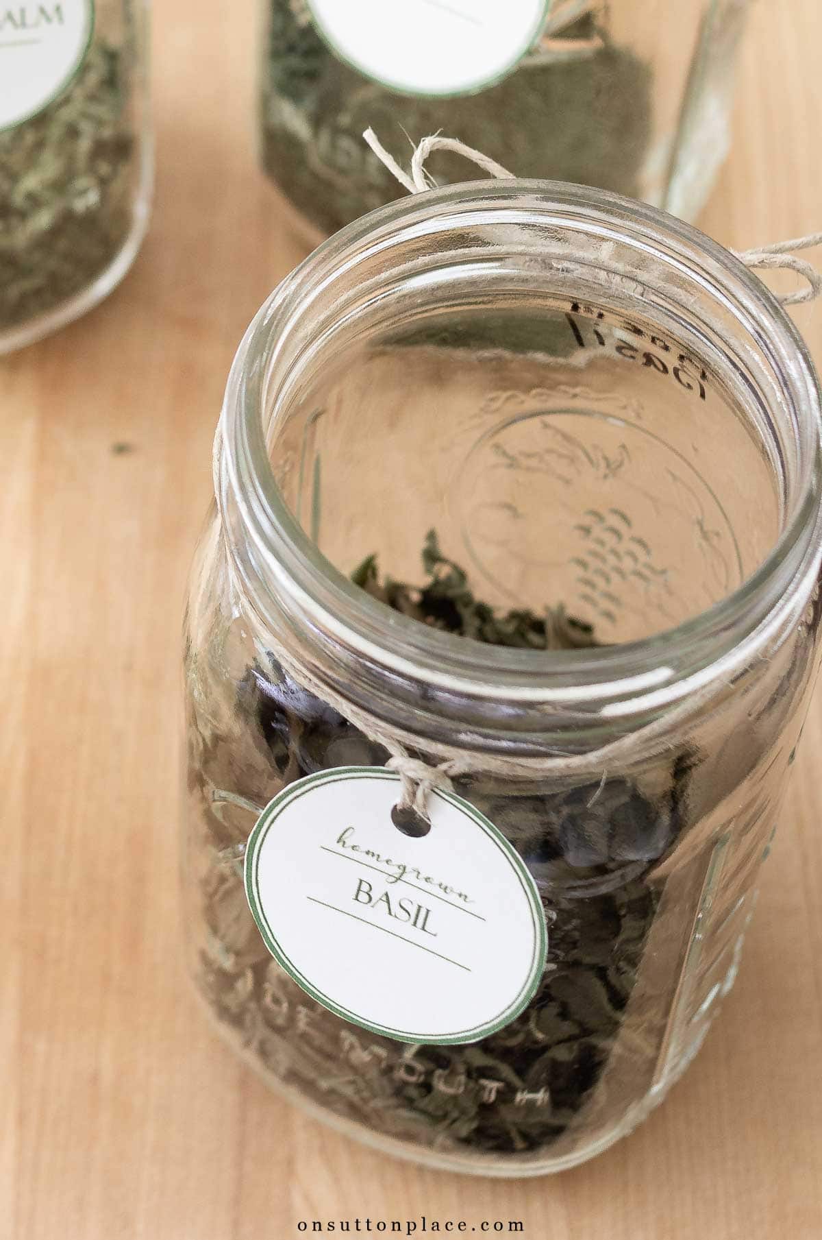 homegrown basil free printable jar tag 2025