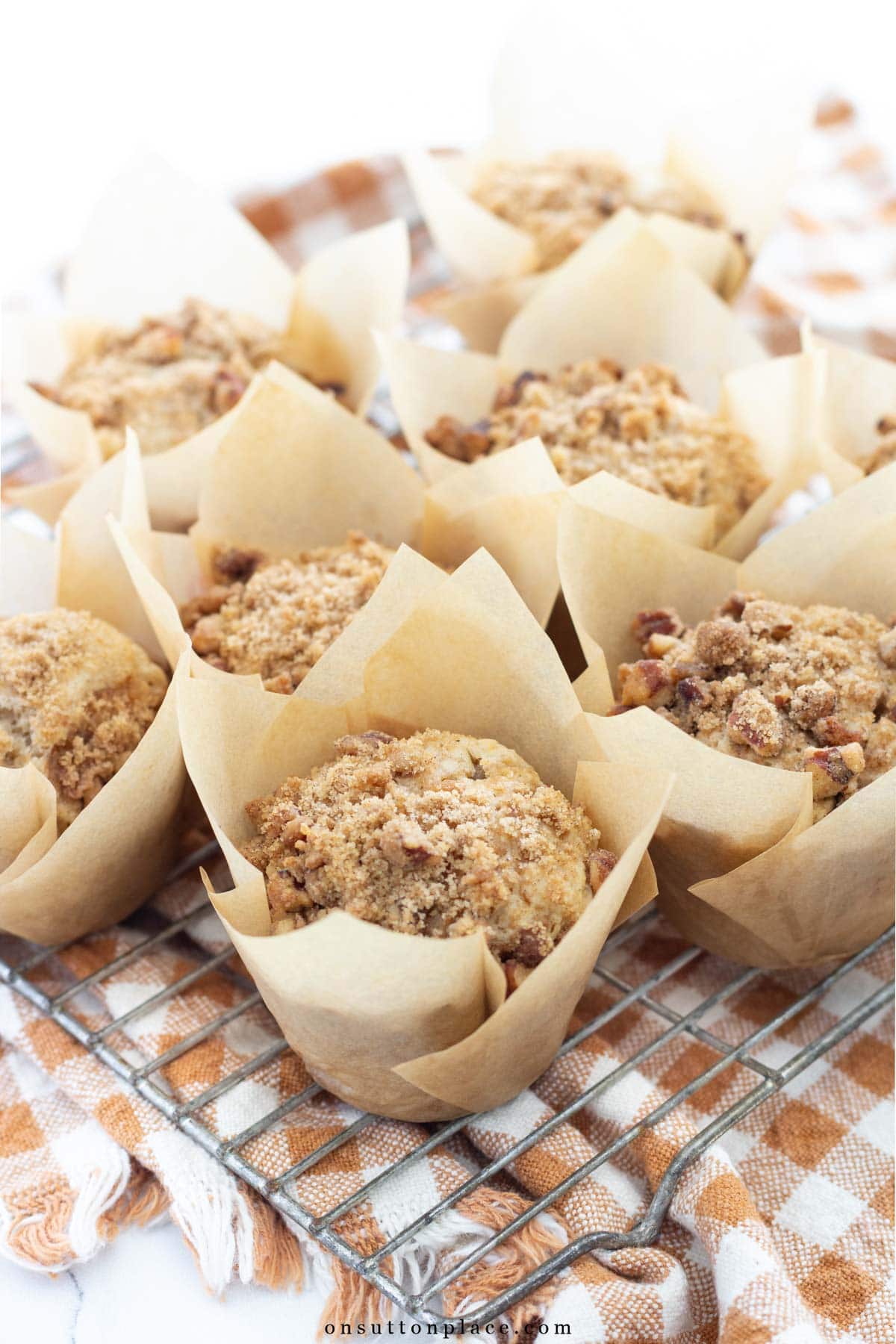 peach muffins recipe in tulip wrappers