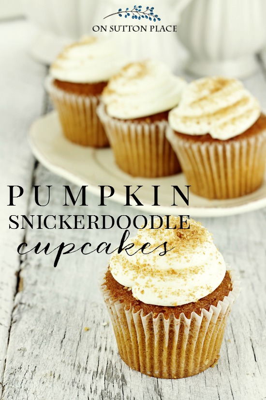 pumpkin snickerdoodle cupcakes Perfect for fall gatherings! Pumpkin Snickerdoodle Cupcakes with Cream Cheese Frosting. Easy and festive dessert or snack.