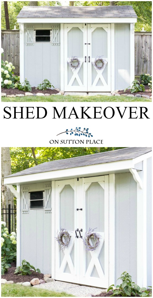 Use these outdoor storage shed makeover ideas to add function and charm to your garden. A shed doesn't have to be an eyesore! #gardendesign #gardenideas #shed #storage #ideas #paint