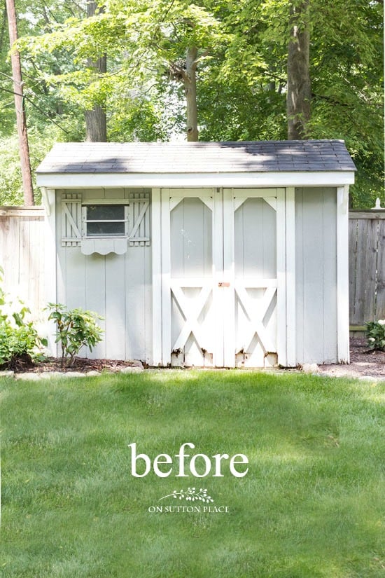 storage shed in need of repair