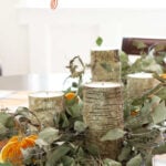 diy eucalyptus garland fall centerpiece idea tall pin