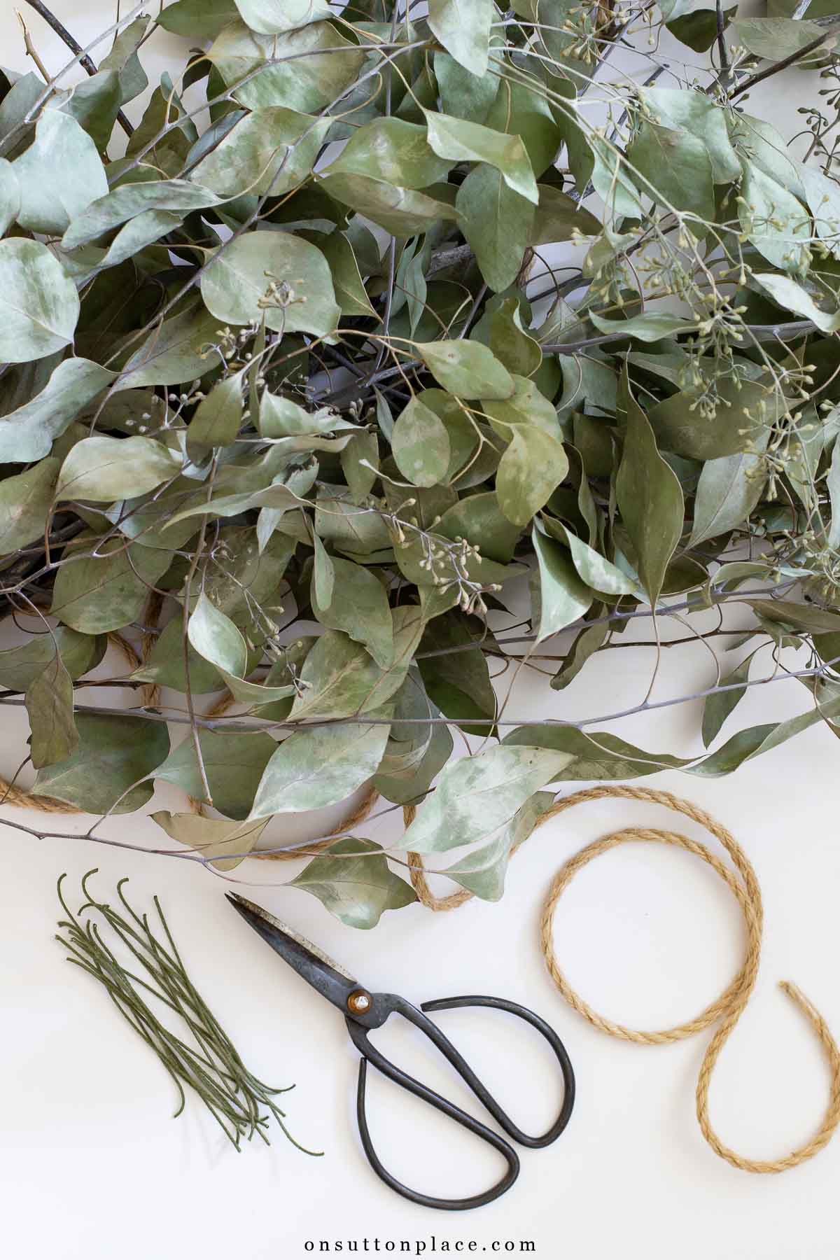 diy eucalyptus garland supplies needed