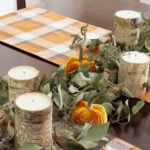 diy eucalyptus garland with pumpkins and candles tall pin