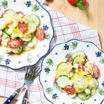 Squash Blossom, Zucchini & Tomato Salad Recipe