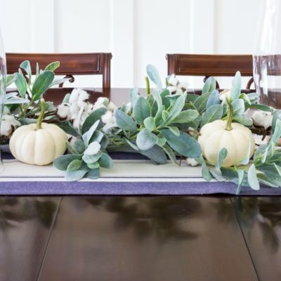 lambs ear garland centerpiece idea fi