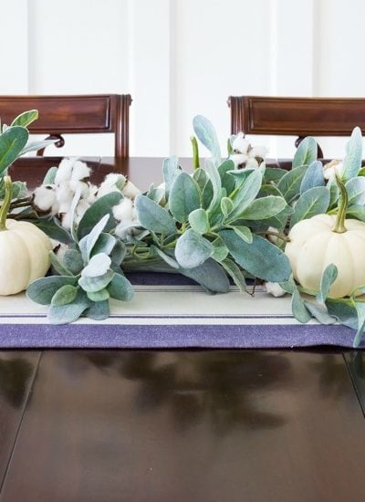 lambs ear garland centerpiece idea fi