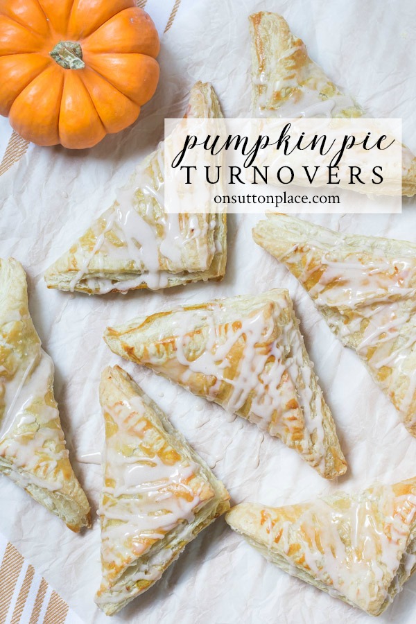 Easy Pumpkin Pie Turnover Recipe with an amazing cinnamon glaze that is the perfect finishing touch to this fall dessert!